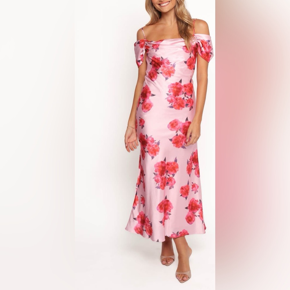 Esther Floral Midi Dress Petal & Pup Pink Medium NWI